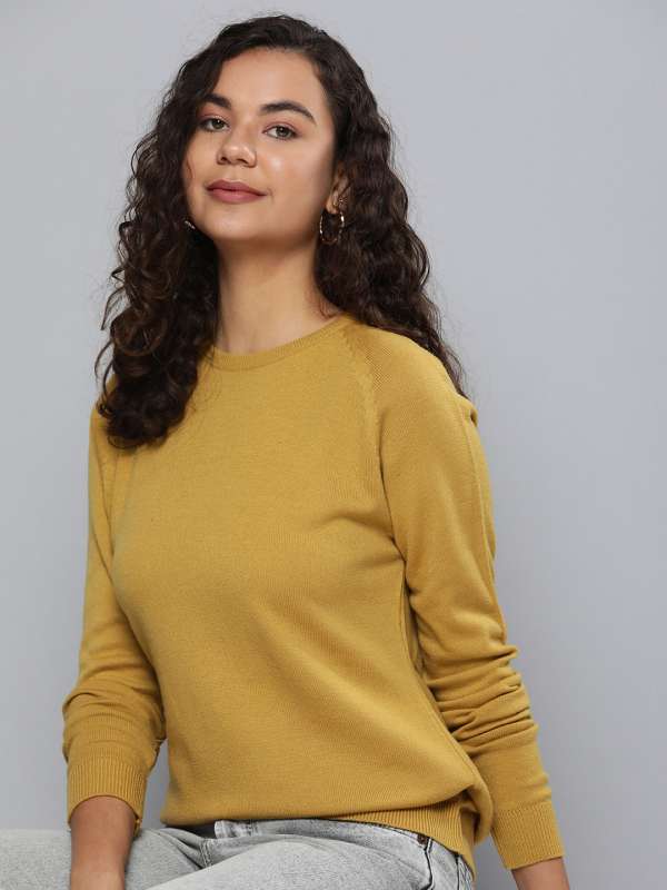 Mustard crew store neck sweater