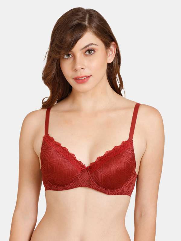 Buy Zivame Airy Lace Padded Regular Wired 3/4th Coverage Cami Bra