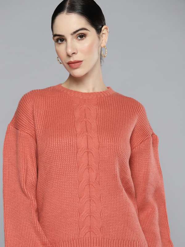 Coral sweater womens top