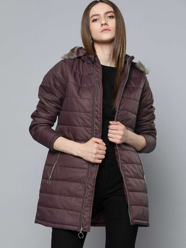 Chemistry Burgundy Solid Quilted Jacket Buy Chemistry Burgundy