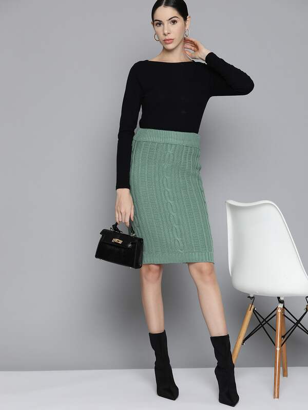 Wool Tube Midi Skirt  Endource