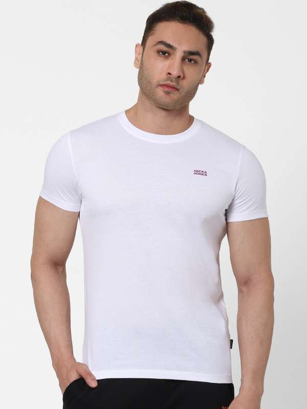Men Solid White Tshirts - Buy Men Solid White Tshirts online in India