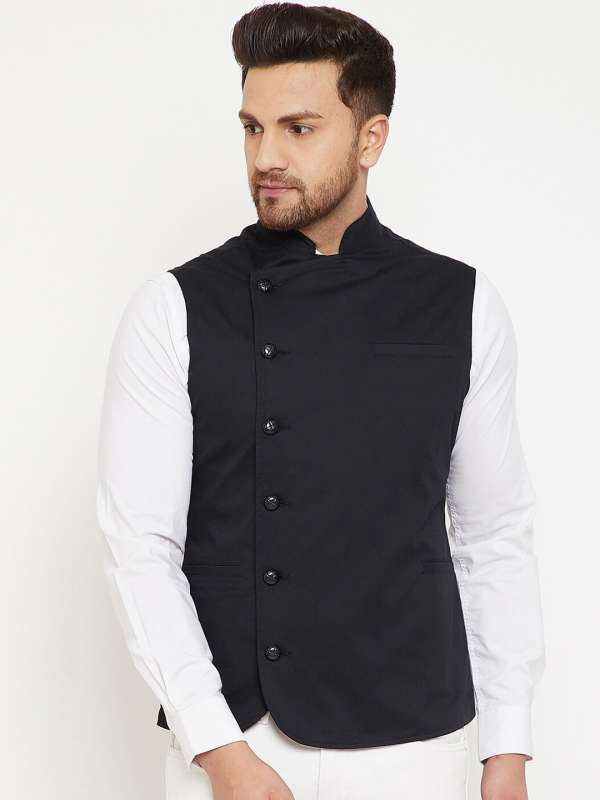 Mens black waist coat shop