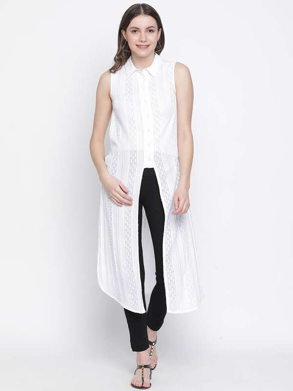 White Sleeveless Shrug - Buy White 