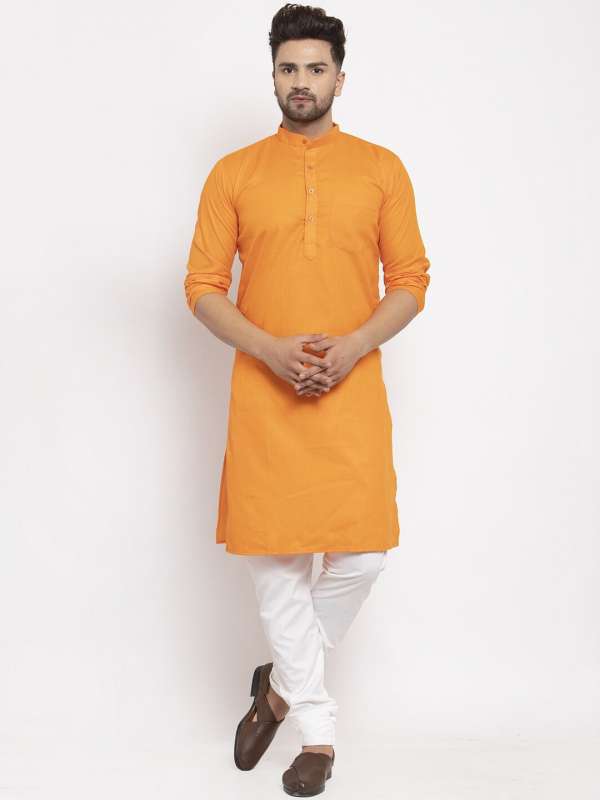 Men Orange Kurtas Buy Men Orange Kurtas online in India