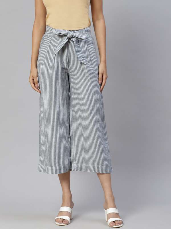 Marks and spencer 2024 cropped linen trousers