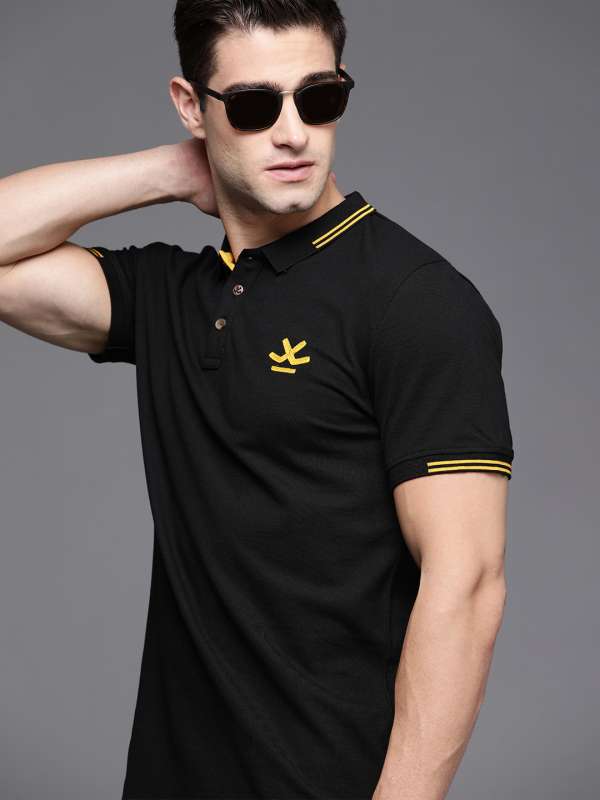 Men Black Collar Tshirts Buy Men Black Collar Tshirts online in India