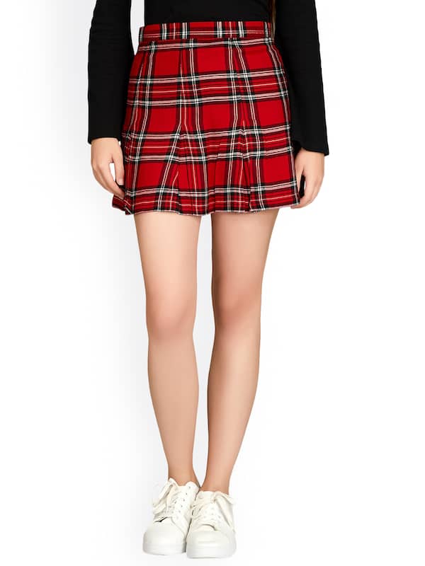 Buy Tokyo Talkies Red  Black Checked Divided Skirts for Women Online at  Rs557  Ketch