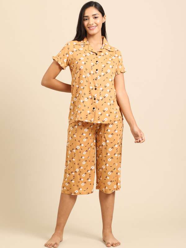 9teenagain Brown Night Suits Buy 9teenagain Brown Night Suits