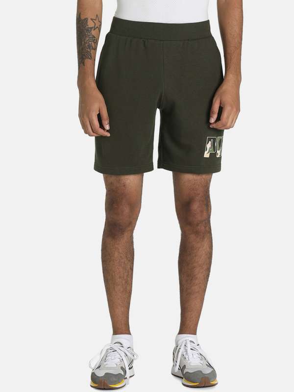 Puma shorts mens on sale green