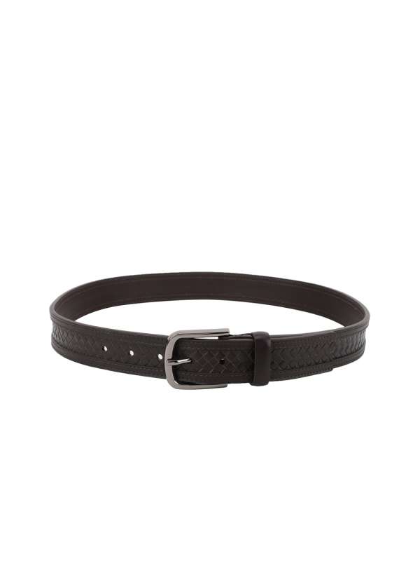 Leather Black Solid Belt - Simon