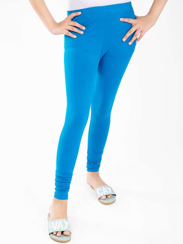 Buy Kryptic Kids-Girls Blue Solid Pure Cotton Leggings Online at Best  Prices in India - JioMart.