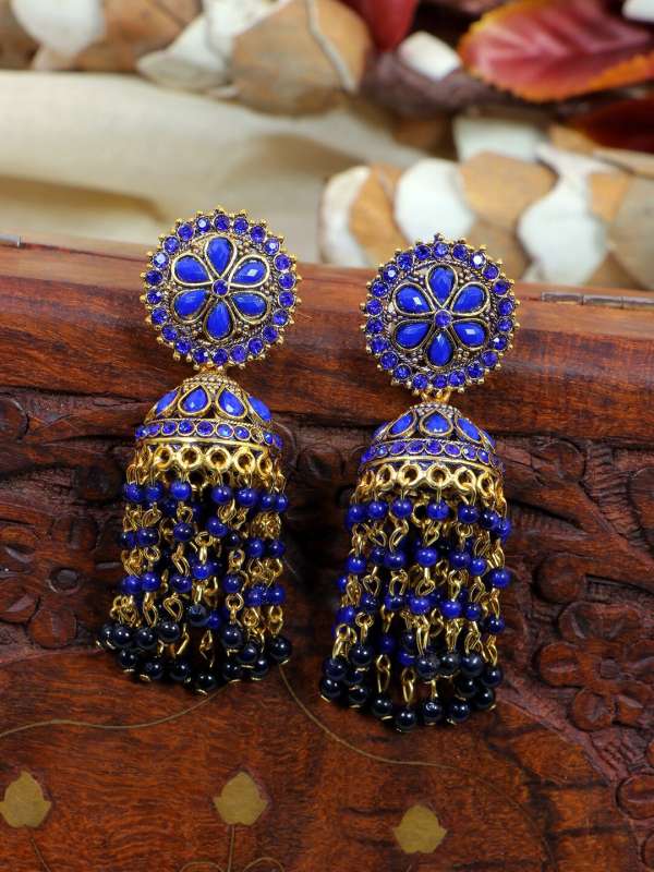 Blue jhumka discount