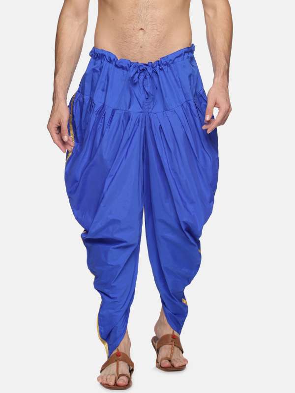 Blue dhoti pants top