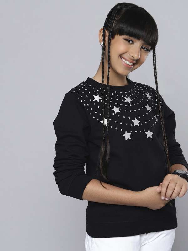 Girls Black Sweatshirts Buy Girls Black Sweatshirts online in India