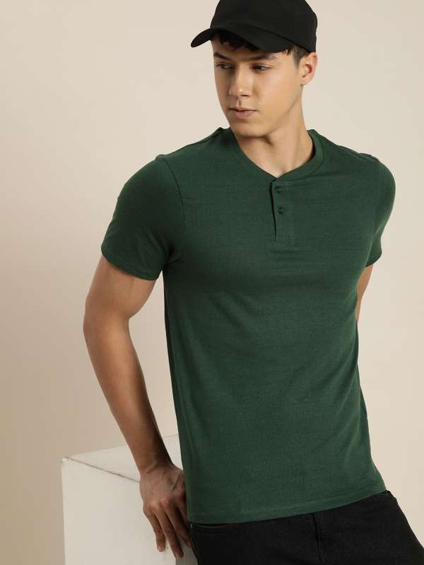Men Dark Green Shirts Tshirts - Buy Men Dark Green Shirts Tshirts online in  India