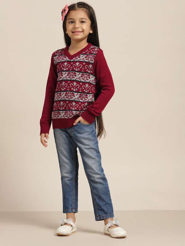 V neck online sweater kids