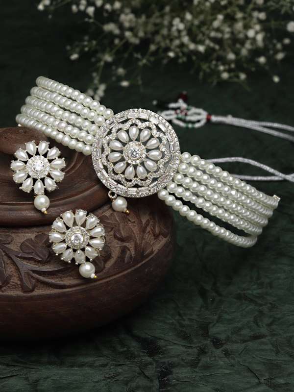 Buy White FashionJewellerySets for Women by Zeneme Online