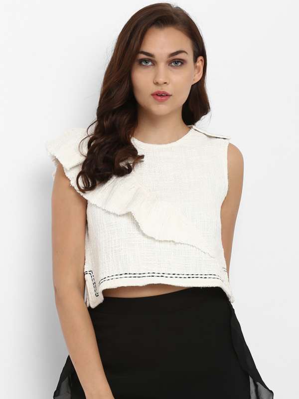 Off white best sale womens crop top