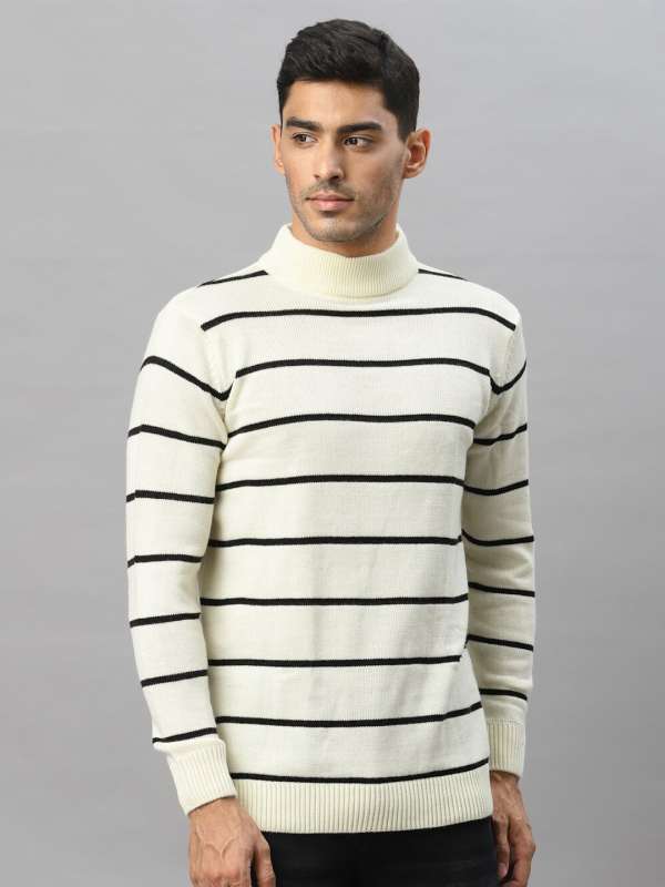 Buy Zuma Striped Sweater in White for Women Online in India on a