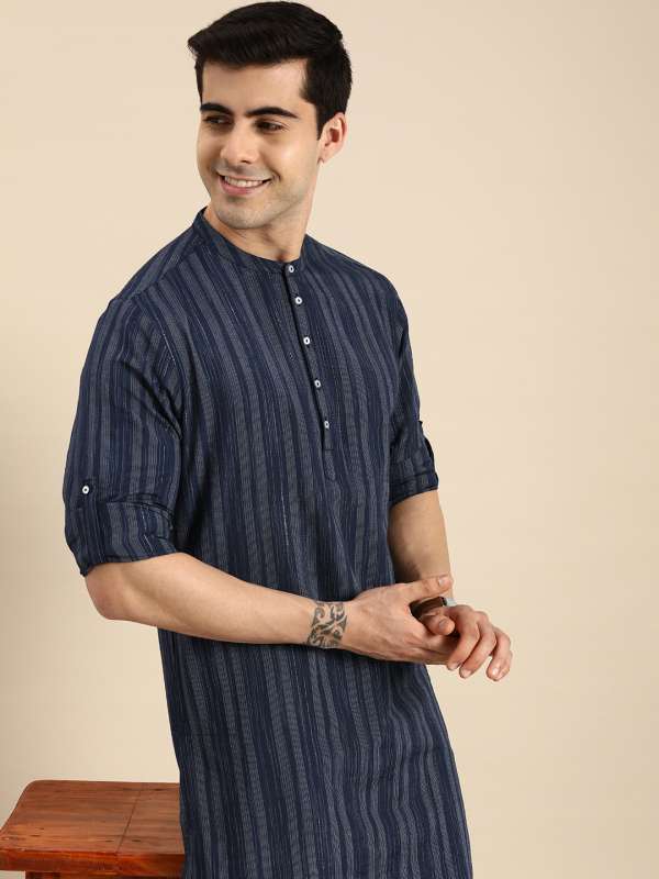 Myntra navy store blue kurta