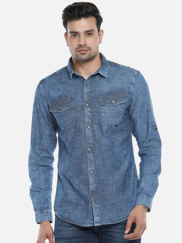 Pantaloon Denim Shirts Buy Pantaloon Denim Shirts online in India