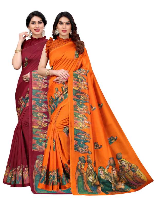 Myntra soft silk sarees clearance