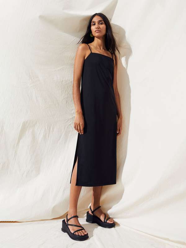 Black Slip Dress - Buy Black Slip Dress online in India