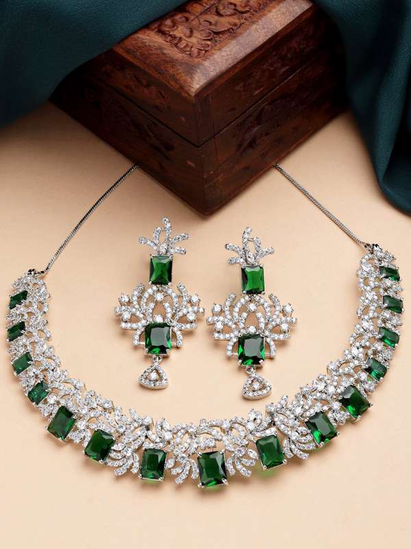 Green colour stone jewellery online