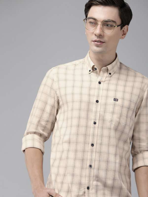 Arrow Sports Off White Checked Slim Fit Casual Shirt Buy Arrow