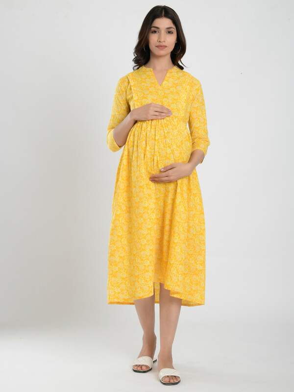 Buy Shararat Cotton Sleep Shirt - Yellow at Rs.2199 online