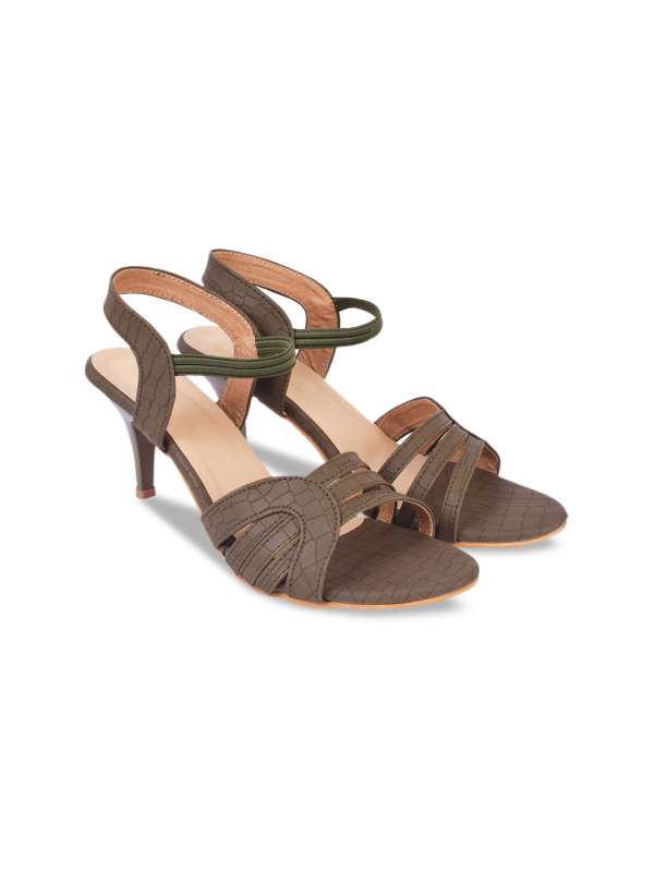 Olive green hotsell sandals heels