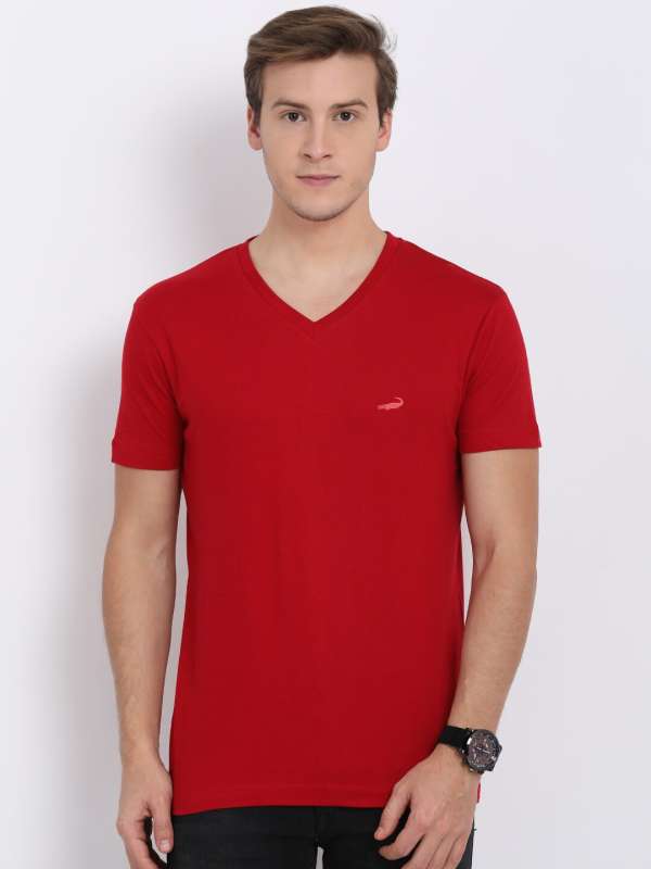 V Neck Red Tshirts - Buy V Neck Red Tshirts online in India