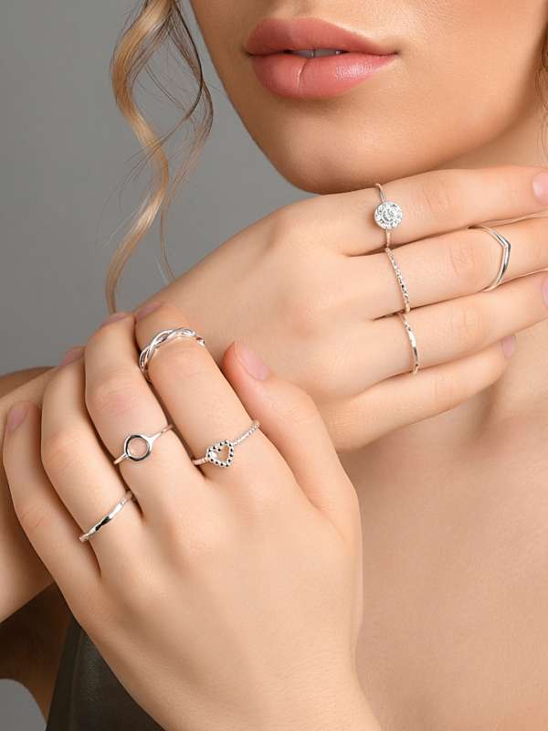 Myntra silver rings new arrivals