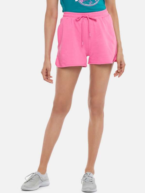Ajile By Pantaloons Pink Solid Regular Fit Sports Shorts Buy