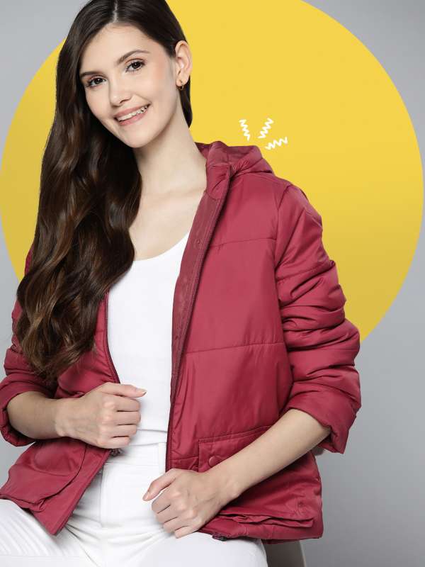 Maroon top winter jacket