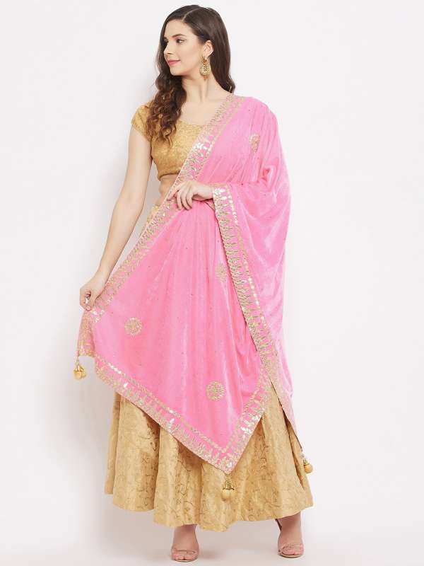 fcity.in - Shlok Enterprise Contemporary Velvet Embroidered Net Dupatta  Lehenga