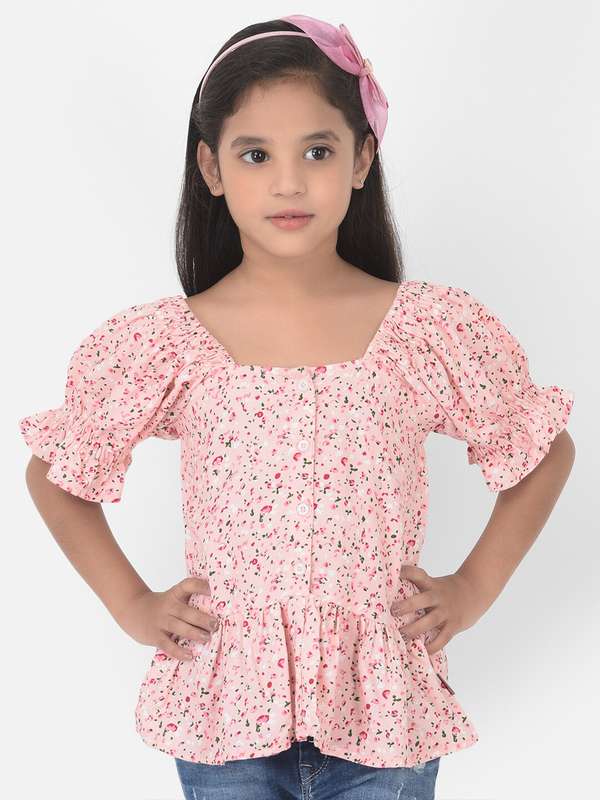 White Jeans Pink Top For Girls - Buy 