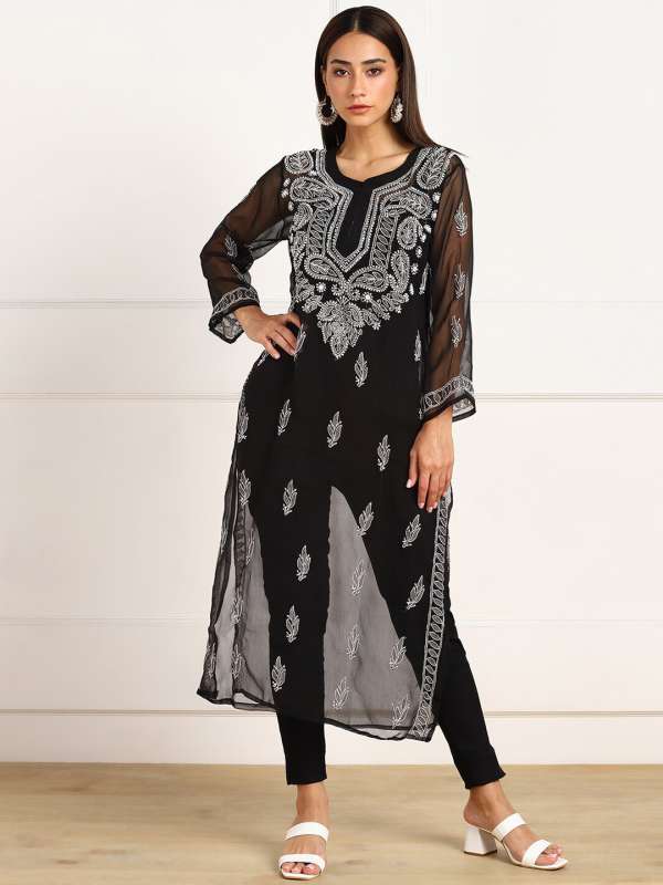 Long kurti with jeans sales