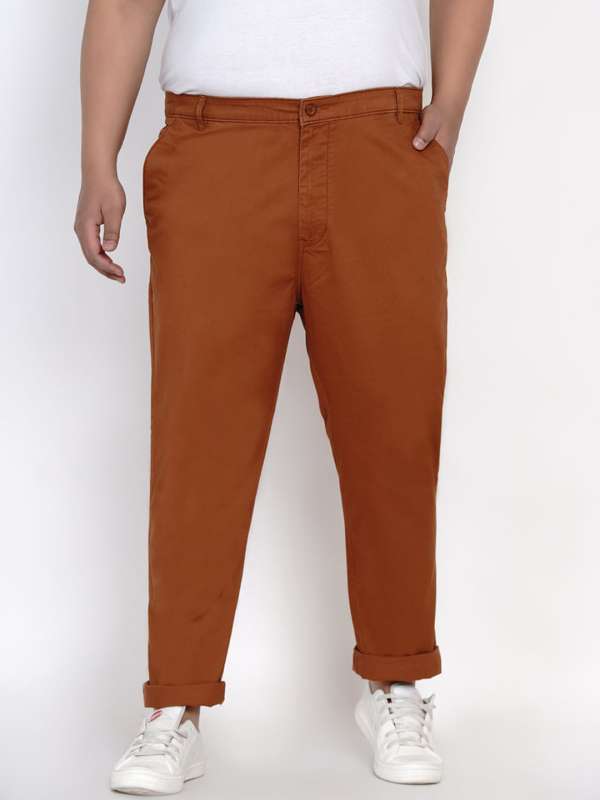 Buy Kate & Oscar Solid Side Pocket Slim Fit Cargo Pant Maroon for