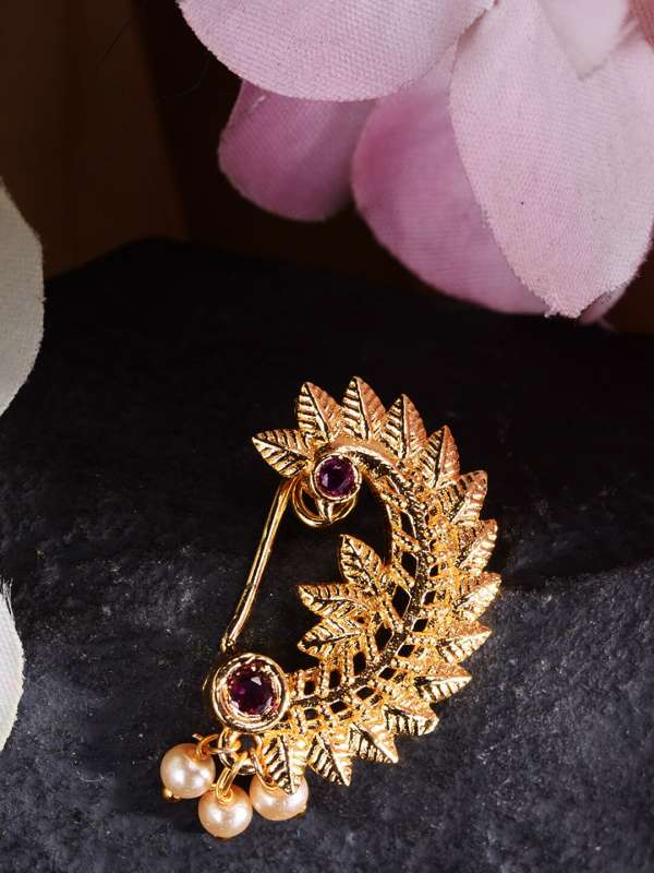 Marathi gold nose pin price on sale
