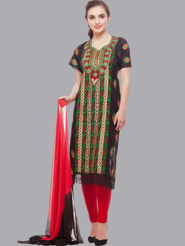 Black red combination dress discount