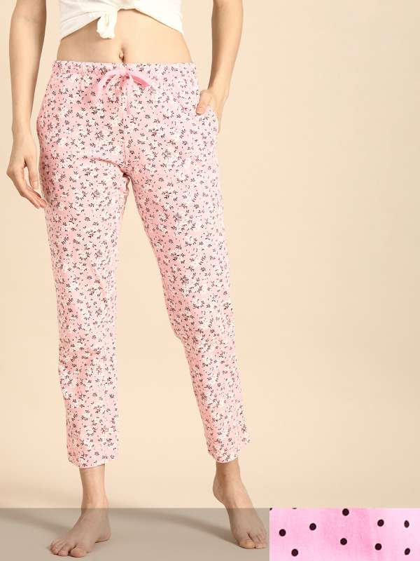 Cotton Pink Gingham Pajama Bottoms