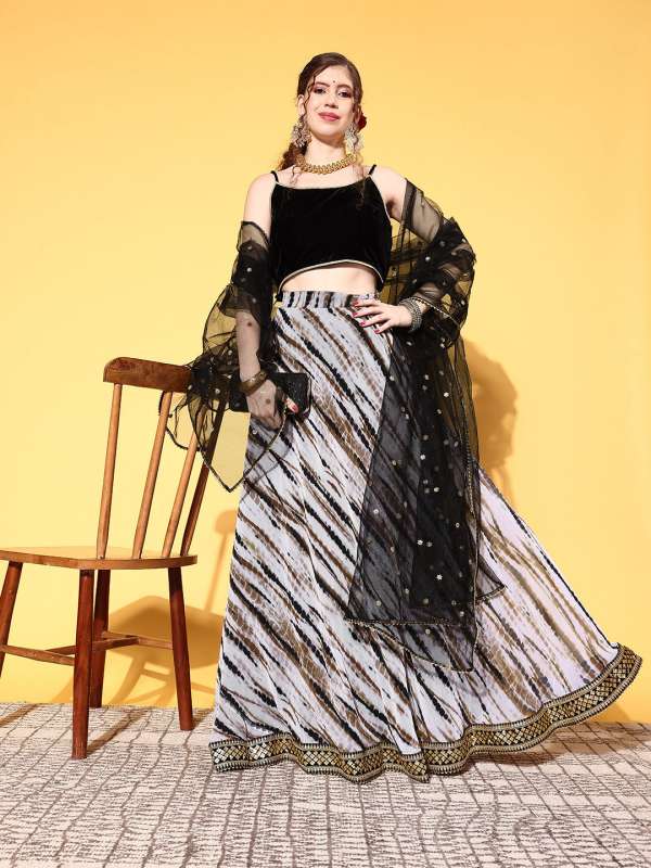Crop top and lehenga skirt online myntra top