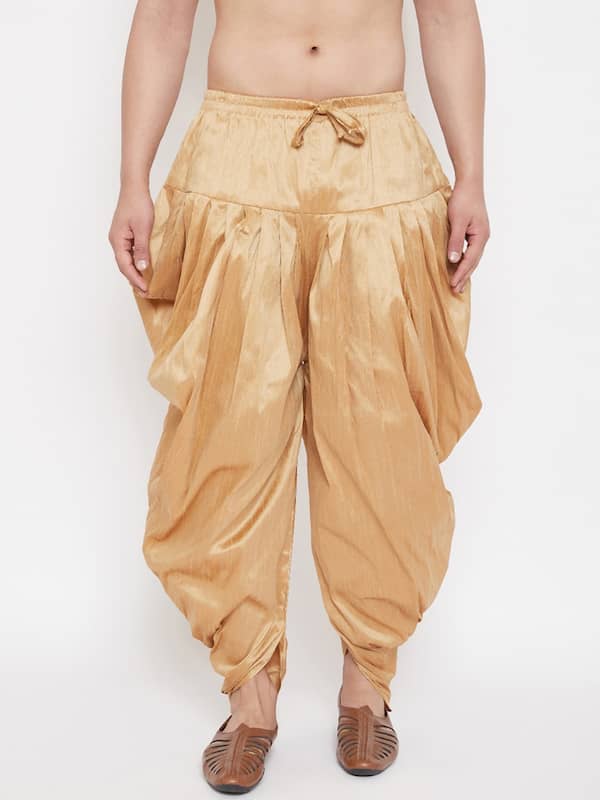Plain Golden Dhoti Pants