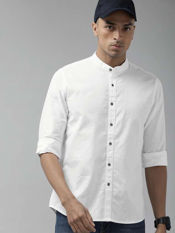 Pepe Jeans White Solid Slim Fit Casual Shirt 4587109.htm - Buy