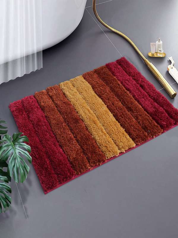 Buy Kuber Industries Carpet, Water Absorption Embossed Floral Pattern Floor  Mat