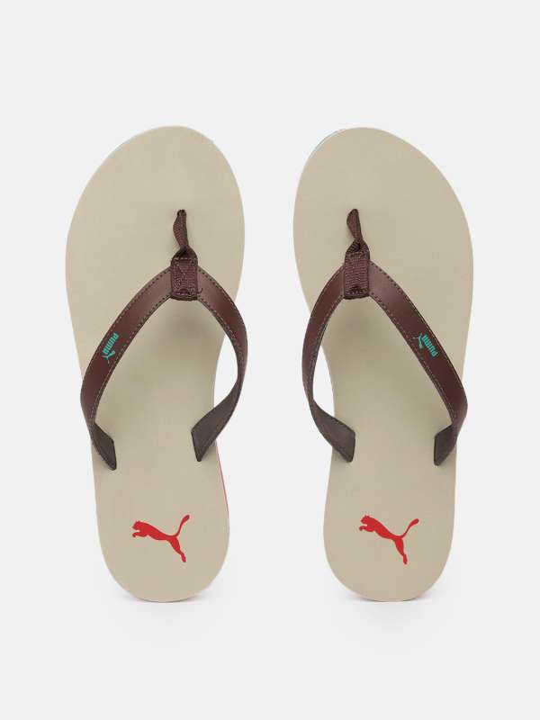 Puma brown flip sales flops