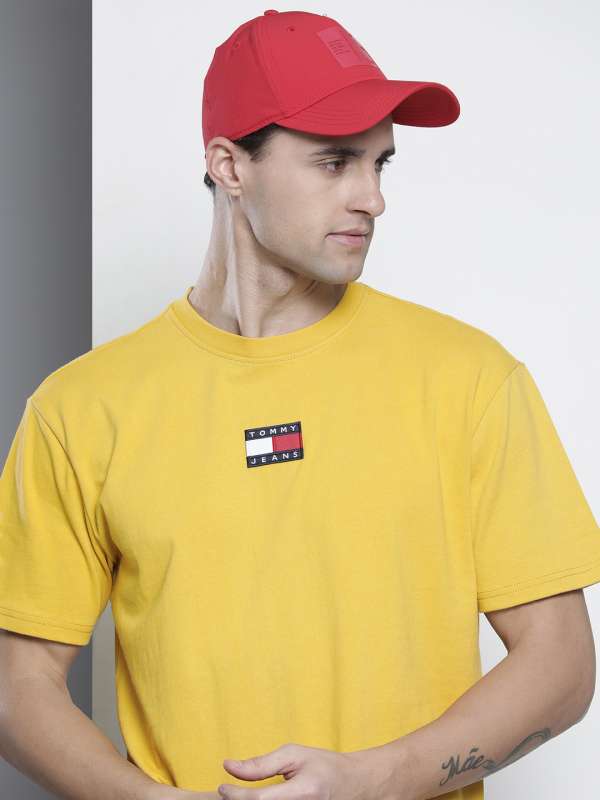 Tommy Mustard Yellow T 6918609.htm Buy Tommy Hilfiger Mustard Yellow Solid T Shirt 6918609.htm online in India