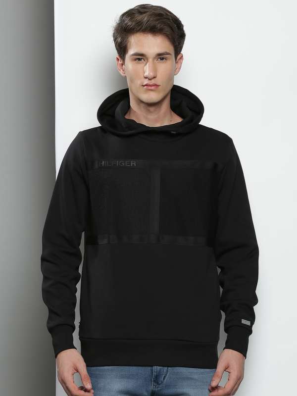 Mens black cheap tommy hilfiger sweatshirt